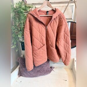 Quilted orange Women's Jacket